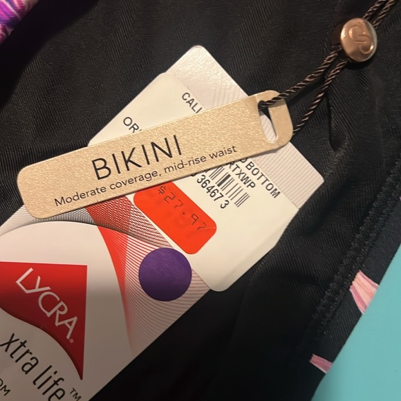 NWT Calia Floral High Waisted Swim Bottom Size 2X - Picture 2 of 4